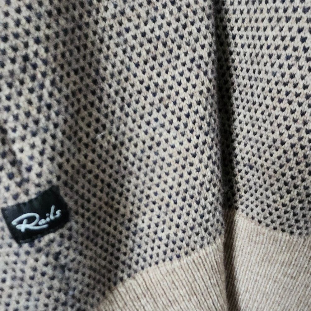 Rails Navy And Flax Tan Rune Wool Blend Sweater. … - image 6